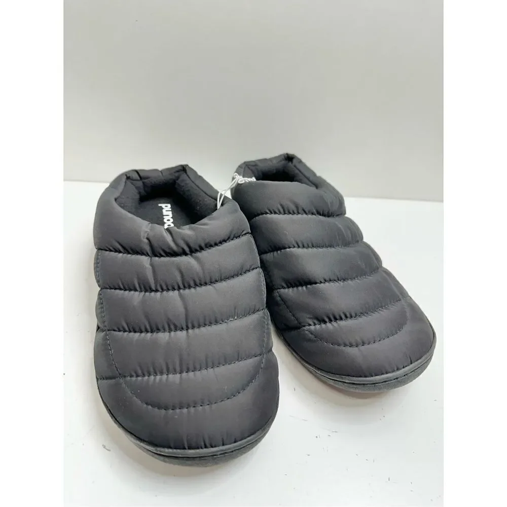 Abound Slippers Mens Size 10 Medium Slip On Black Puffer Shoes‎ NEW